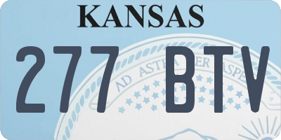 KS license plate 277BTV