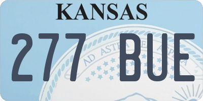 KS license plate 277BUE