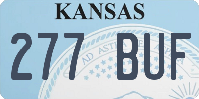 KS license plate 277BUF