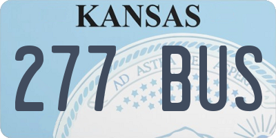 KS license plate 277BUS