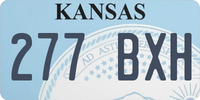 KS license plate 277BXH