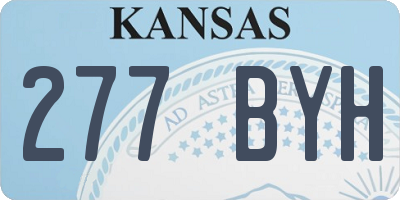 KS license plate 277BYH