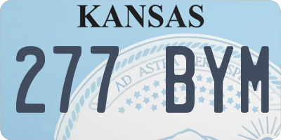 KS license plate 277BYM