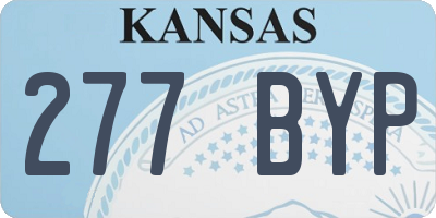 KS license plate 277BYP