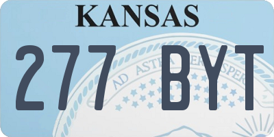 KS license plate 277BYT