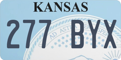 KS license plate 277BYX