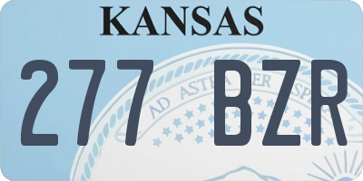 KS license plate 277BZR