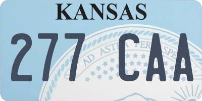 KS license plate 277CAA