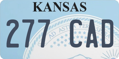 KS license plate 277CAD