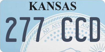 KS license plate 277CCD