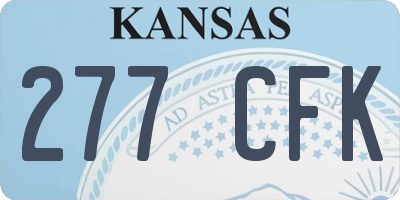 KS license plate 277CFK