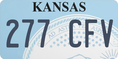 KS license plate 277CFV