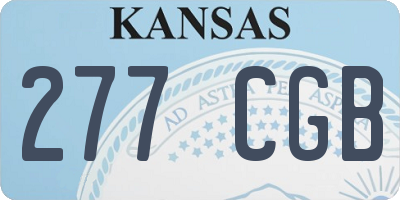 KS license plate 277CGB