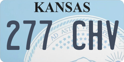 KS license plate 277CHV