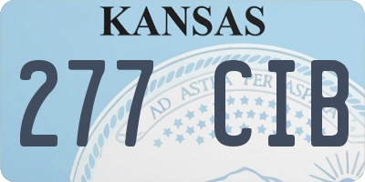KS license plate 277CIB
