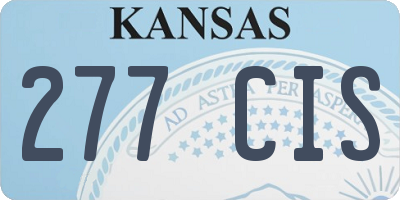 KS license plate 277CIS