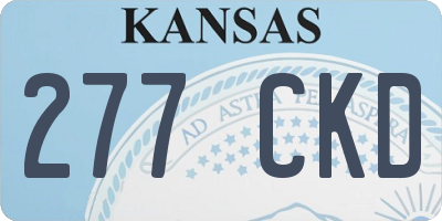 KS license plate 277CKD