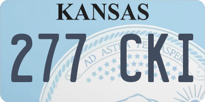 KS license plate 277CKI