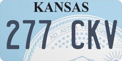 KS license plate 277CKV