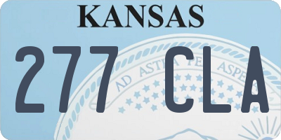 KS license plate 277CLA