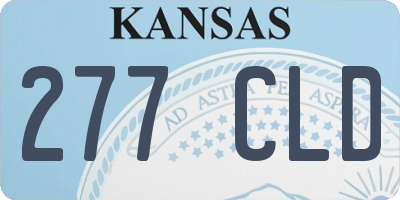 KS license plate 277CLD