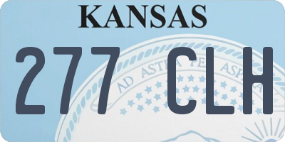 KS license plate 277CLH