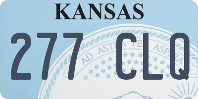 KS license plate 277CLQ