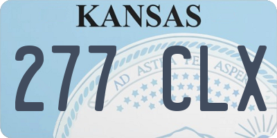 KS license plate 277CLX