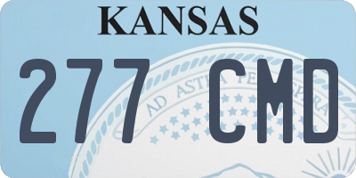 KS license plate 277CMD