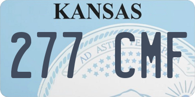 KS license plate 277CMF