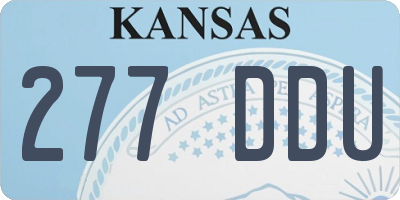 KS license plate 277DDU