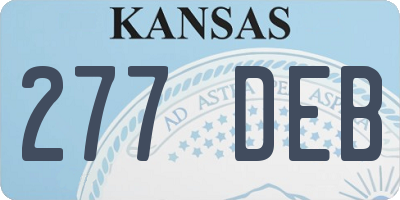 KS license plate 277DEB
