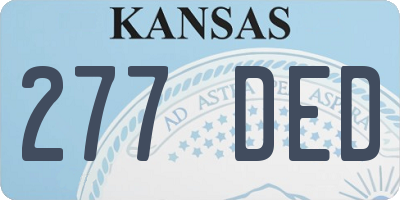 KS license plate 277DED
