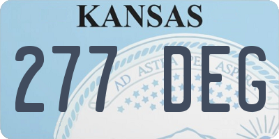 KS license plate 277DEG