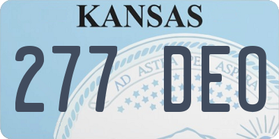 KS license plate 277DEO