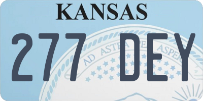 KS license plate 277DEY