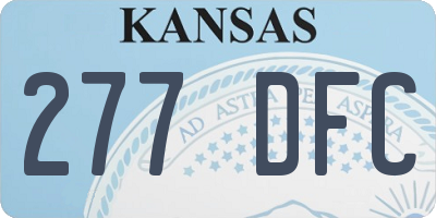KS license plate 277DFC