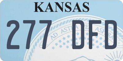 KS license plate 277DFD