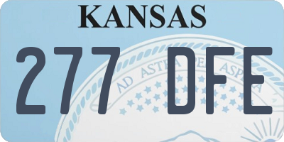 KS license plate 277DFE