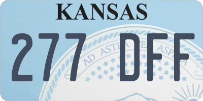 KS license plate 277DFF