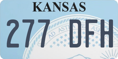 KS license plate 277DFH