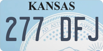 KS license plate 277DFJ