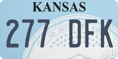 KS license plate 277DFK