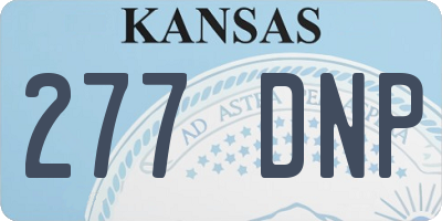 KS license plate 277DNP