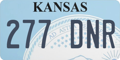 KS license plate 277DNR