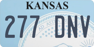 KS license plate 277DNV