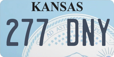 KS license plate 277DNY