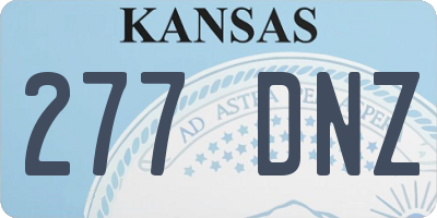 KS license plate 277DNZ