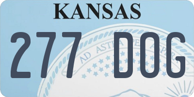 KS license plate 277DOG
