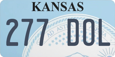 KS license plate 277DOL